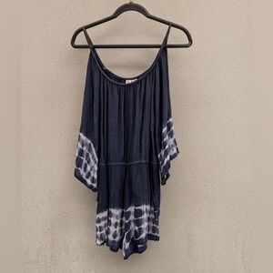 Navy Blue Tie-Dye Women's Romper Size Small
